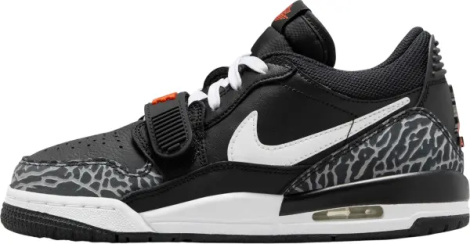 Кроссовки подростковые Nike AIR JORDAN LEGACY 312 LOW (GS) черно-бело-оранжевые CD9054-018