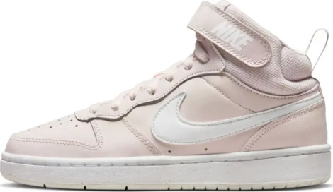 Кроссовки подростковые Nike COURT BOROUGH MID 2 (GS) светло-розово-белые CD7782-601