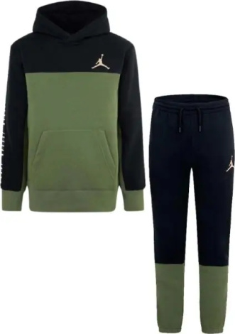 Спортивний костюм підлітковий Nike JORDAN FLIGHT SIDELINE FLEECE оливково-чорний 95C842-EF9__95C843-023