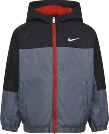 Куртка детская Nike FLEECE LINED WOVEN серо-черно-красная 86K992-M19