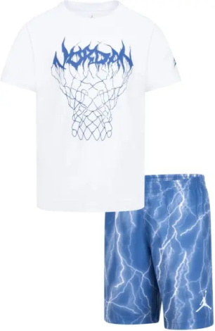 Комплект летний детский Nike JORDAN бело-голубой 85C996-U1R