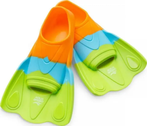 Ласты детские Aqua Speed TRAINING FINS MOBY салатово-голубо-оранжевые 733-72