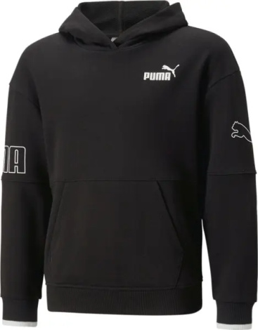 Худи подростковое Puma POWER COLOUR BLOCK черное 673549-01