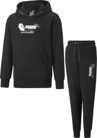 Спортивный костюм подростковый Puma ALPHA черный 670105-01__670108-01