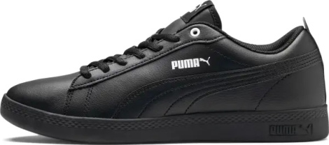 Кеды женские Puma SMASH V2 LEATHER черные 365208-03