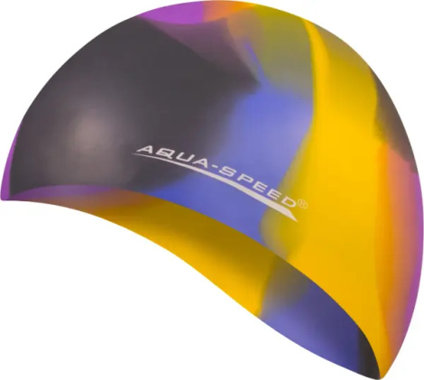 Шапочка для плавання Aqua Speed BUNT жовто-фіолетово-чорна 113-46