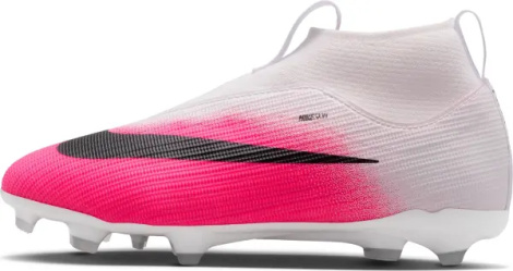 Бутсы детские Nike JR SUPERFLY 11 ACADEMY FG/MG бело-розовые IO8229-900