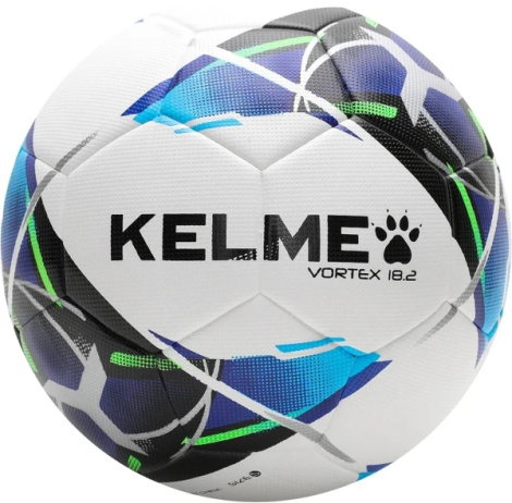 Футбольный мяч Kelme VORTEX 18.2 бело-сине-черный Размер 5 8101QU5001.9113