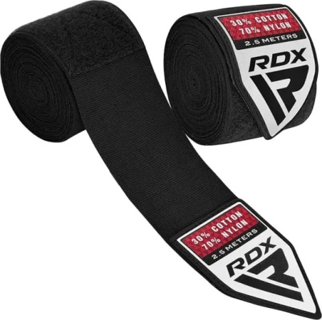 Бинти боксерські дитячі RDX HAND WRAPS чорні (2.5 м) HWJ-RB