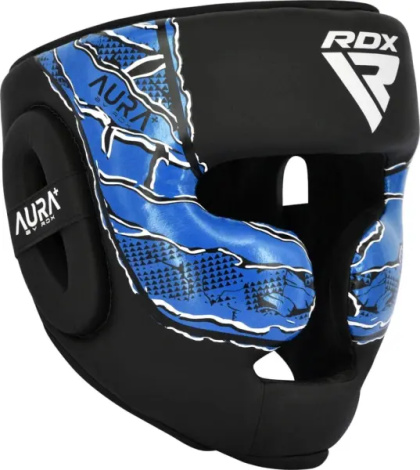 Шолом боксерський RDX HEAD GUARD NEW AURA F17 чорно-синій HGR-F17BU