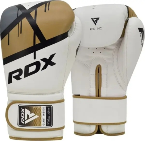 Рукавички боксерські RDX BOXING GLOVES BGR-F7 біло-золоті BGR-F7GL