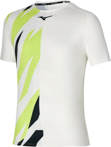Футболка Mizuno SHADOW GRAPHIC TEE бело-салатово-черная 62GA2002-01