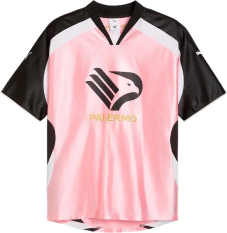Футболка Puma X FC PALERMO (Палермо) светло-розово-черная 629541-60