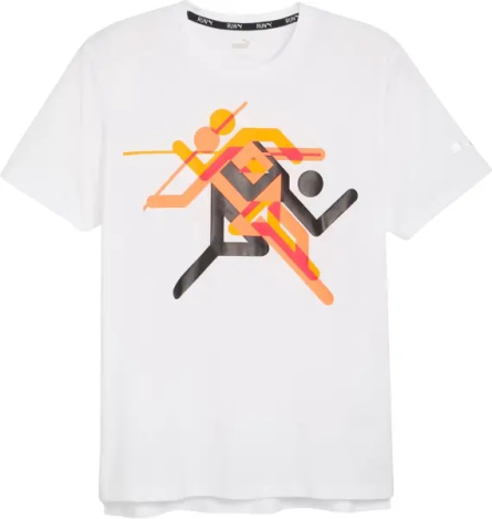 Футболка Puma RUN FASTER ICONS белая 525000-02