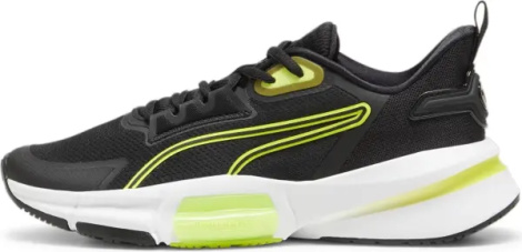 Кроссовки беговые женские Puma PWRFRAME 3 черно-лаймовые 379560-02