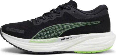 Кроссовки беговые женские Puma DEVIATE NITRO 2 черно-салатовые 376855-21