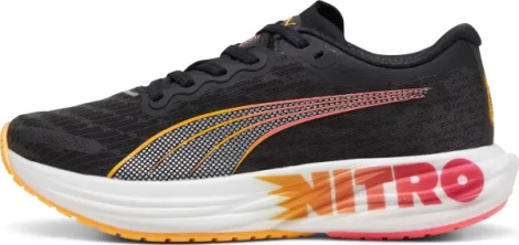 Кроссовки беговые женские Puma DEVIATE NITRO 2 черно-оранжево-красные 309698-01