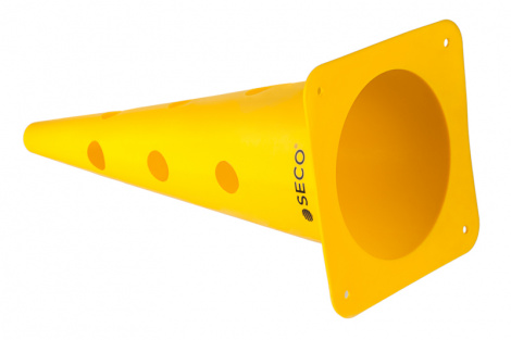 Тренировочный конус с отверстиями SECO 48 см цвет: желтый