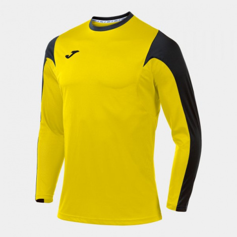 Футболка Joma ESTADIO желто-черная, длинный рукав 2XS