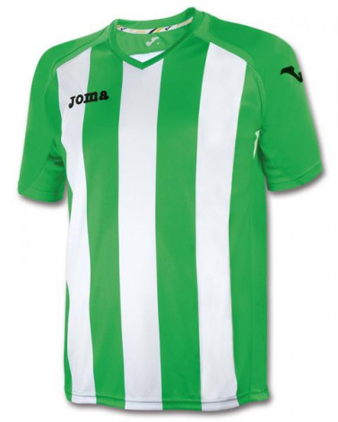 Футболка Joma PISA 12 бело-зеленая, короткий рукав XL