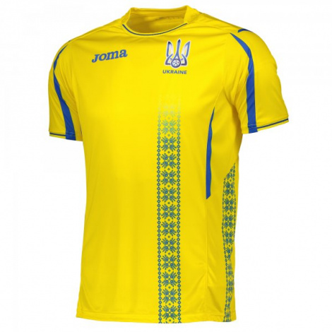 Игровая Joma футболка сборной Украины из футбола желтая