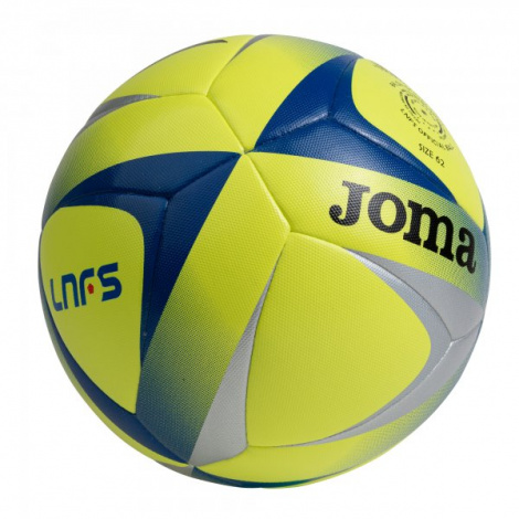 Мяч для футзала и мини-футбола Joma LNFS BALL FLUOR YELLOW-SILVER-BLUE SIZE 62