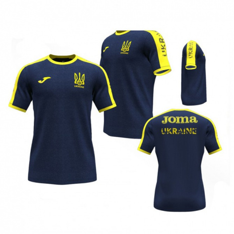 Тренировочная футболка сборной Украины Евро-2020 Joma (тёмно-синий/жёлтый)
