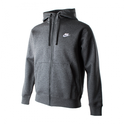 Толстовка Nike NSW CLUB HOODIE FZ BB темно-сіра BV2645-071