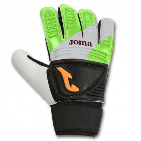 Вратарские перчатки Joma CALCIO зелено-ярко-серебряно-розовые