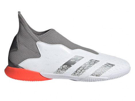 Детские футзалки adidas JR Predator Freak.3 LL IN (Белый/Серый/Красный)