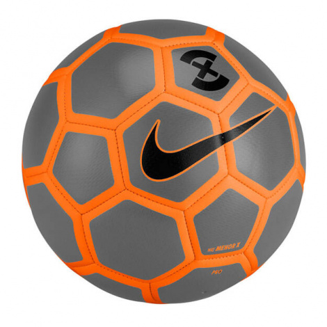 М'яч для футзалу та міні-футболу Nike Menor X PRO (машинный шов, серый/помаранчевий)