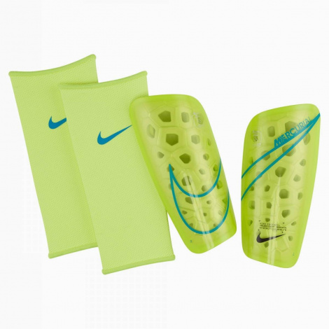 Футбольные щитки Nike Mercurial Lite (жёлтый/бирюзовый)