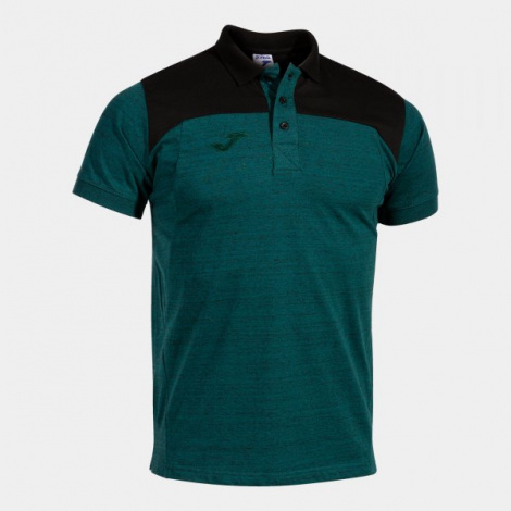 Футболка поло Joma POLO SHIRT WINNER II COTTON GREEN-BLACK S/S