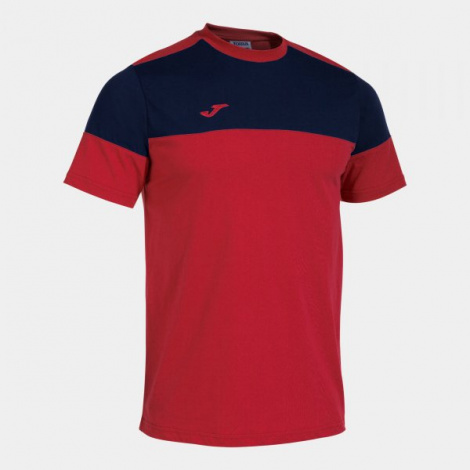 Футболка Joma Crew V Short Sleeve T-Shirt Red Navy