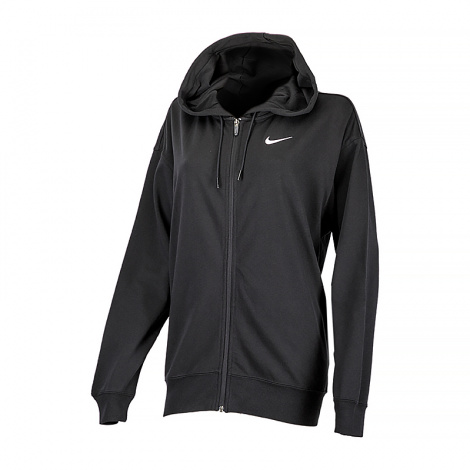 Толстовка жіноча Nike W NSW JRSY OS FZ HOODIE чорна DM6415-010