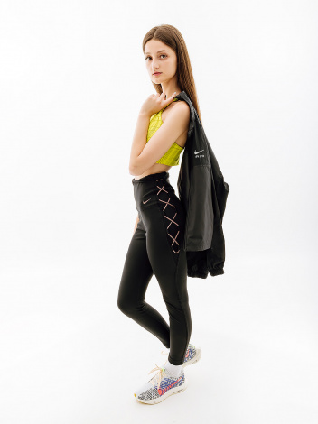 Лосіни жіночі Nike W NK ONE DF HR 7/8 TIGHT NVLTY чорні DX0006-010