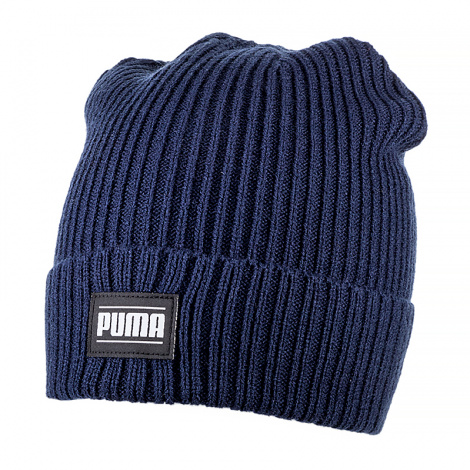 Шапка Puma RIBBED CLASSIC CUFF BEANIE темно-синяя 2403802