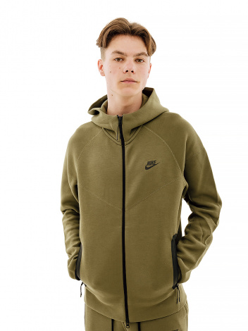 Толстовка Nike M NK TCH FLC FZ WR HOODIE оливкова FB7921-222