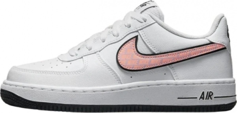 Кросівки дитячі Nike AIR FORCE 1 GS біло-рожеві DZ6307-100