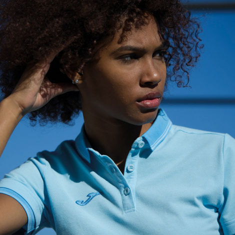 Поло женское Joma BALI II голубое 900444.350