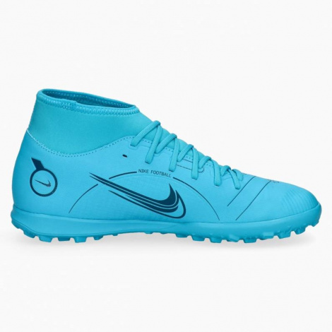 Сороконожки Nike Mercurial Superfly 8 Club TF (голубой/синий)