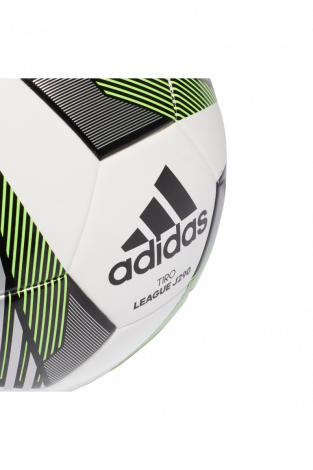 Детский облегчённый футбольный мяч Adidas Tiro League Junior 290 грамм (термошов, белый/серебристый/зелёный)