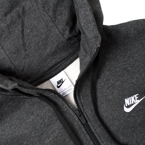 Толстовка Nike NSW CLUB HOODIE FZ BB темно-сіра BV2645-071