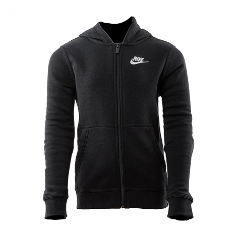 Толстовка подростковая Nike HOODIE FZ CLUB черная BV3699-010