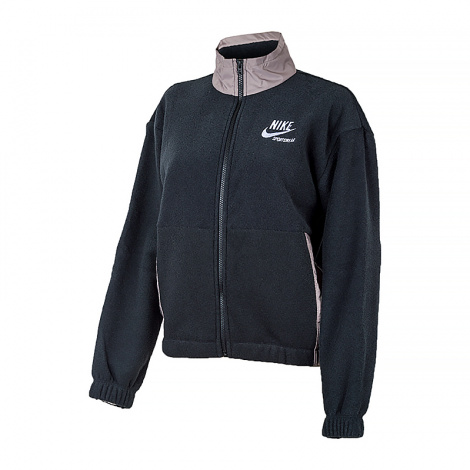Куртка жіноча Nike W NSW PLSH JKT HTG чорна DD5712-010