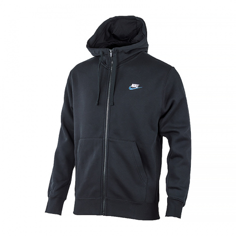Толстовка Nike M NSW CLUB DT HOODIE FZ BB чорна DQ8384-010