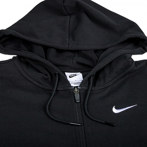 Толстовка жіноча Nike W NSW JRSY OS FZ HOODIE чорна DM6415-010