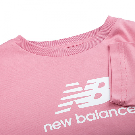 Футболка підліткова New Balance ESSENTIALS STACKED LOGO JERSEY рожева YT31541HAO