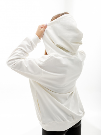 Толстовка жіноча Nike W NSW JRSY OS FZ HOODIE біла DM6415-133