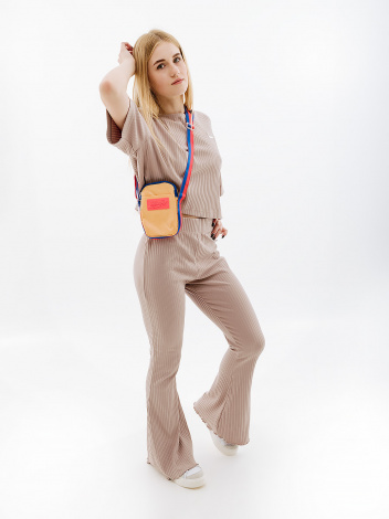 Спортивні штани жіночі Nike W NSW RIB JRSY PANT бежеві DV7868-272